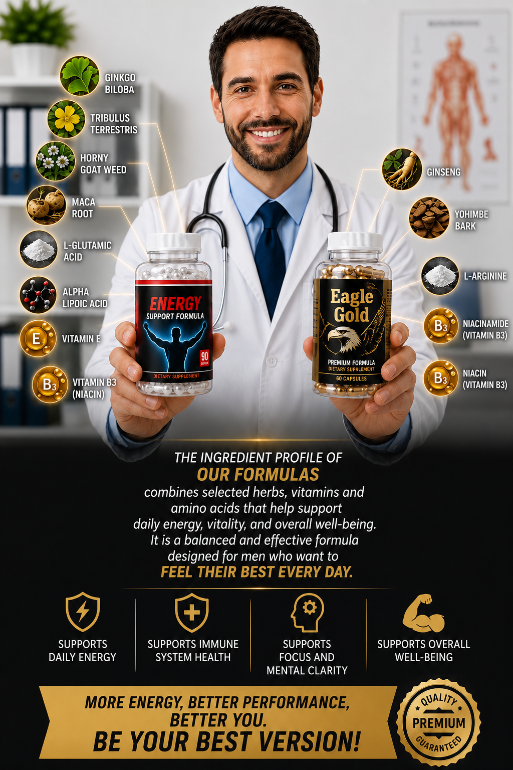 Ingredientes de grado médico premium